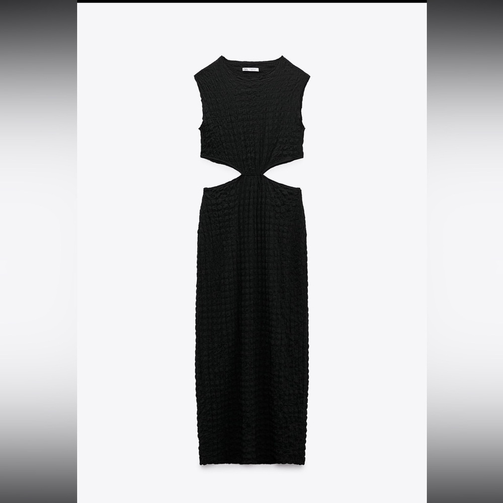 Zara Textured Cut Out Dress size Small